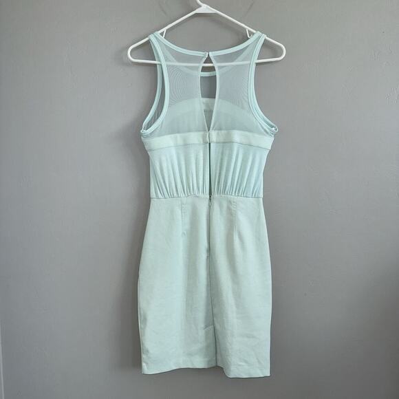 NWT BCBGeneration Women's Mesh Dress, Light Green Mink Size 4 Mini Sleeveless - Picture 2 of 10